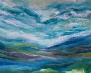 Sky-By-Stan-Rams  oil on canvas 2007  a3  Atelier Hoeve de Baak Heerlen